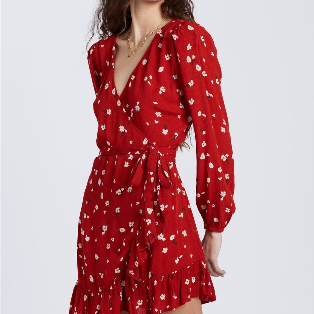 Billabong Sakura Red Wrap Dress